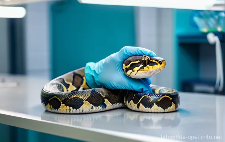 파충류 질병 치료 약품 - **Prompt:** A close-up, high-detail shot of a caring reptile owner gently observing their healthy Le...
